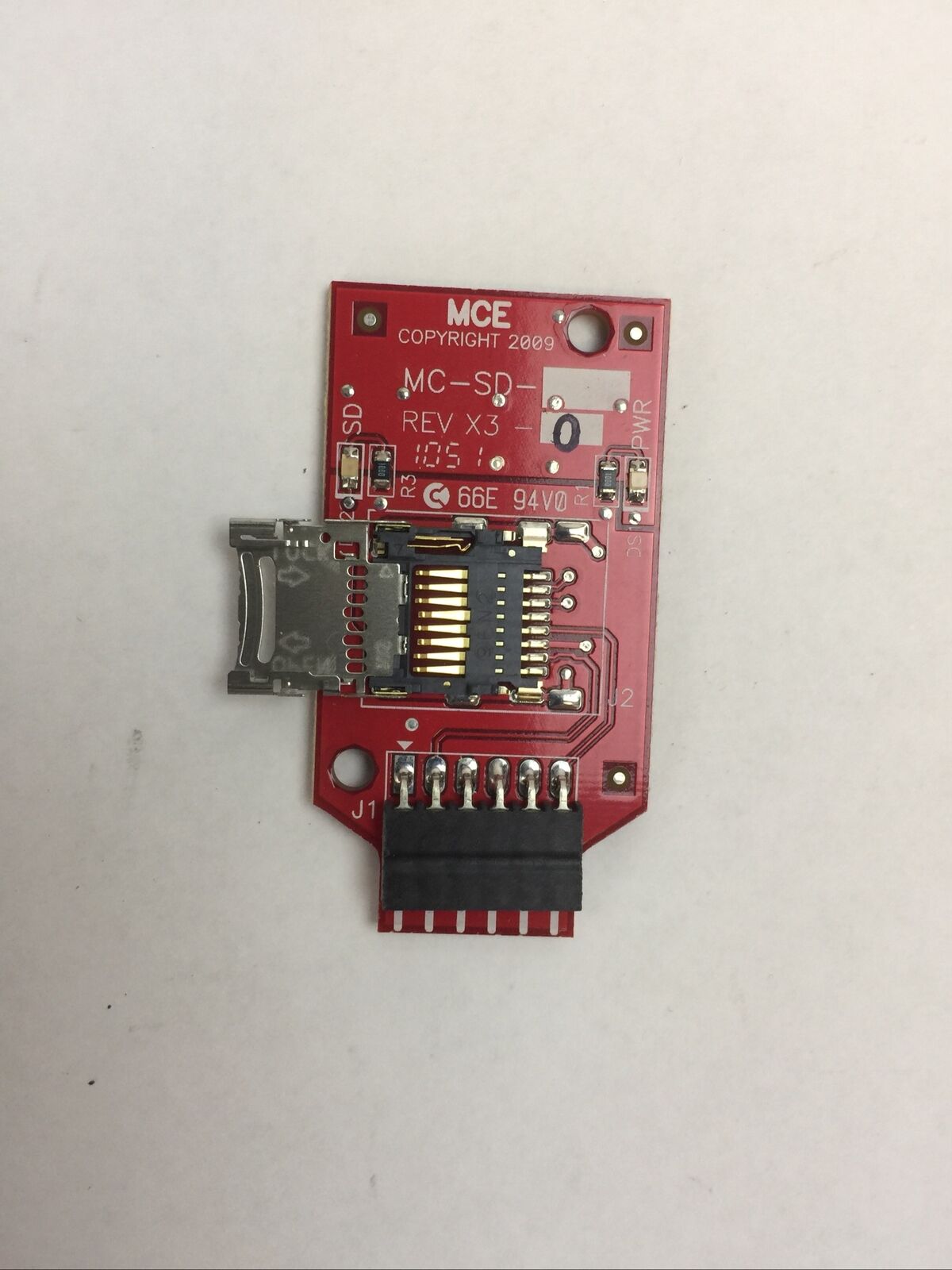 MCE MC-SD REV X3 CARD PLUGS INTO J15 ON TH HC-CHP BOARD CONTROLLER IMAGE REL 8.0