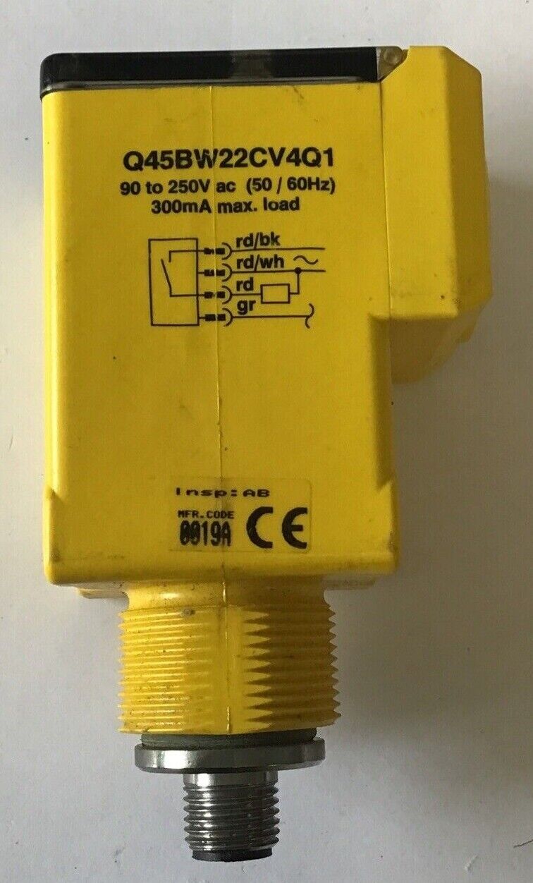 BANNER Q45BW22CV4Q1 PHOTOELECTRIC SENSOR 250VAC 50/60HZ 300MA