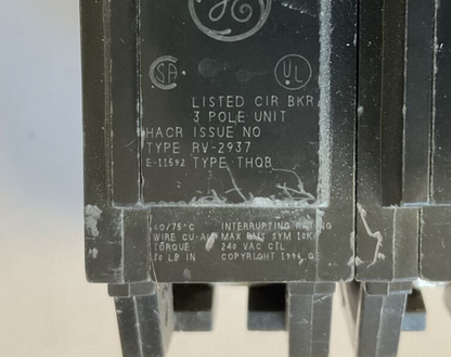 GENERAL ELECTRIC THQB 30A CIRCUIT BREAKER 3POLE