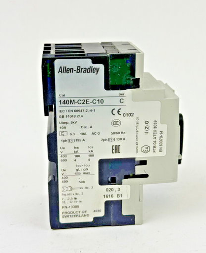 ALLEN-BRADLEY - 140M-C2E-C10 SER. C - MANUAL MOTOR PROTECTOR - 6.3 A - 10 A