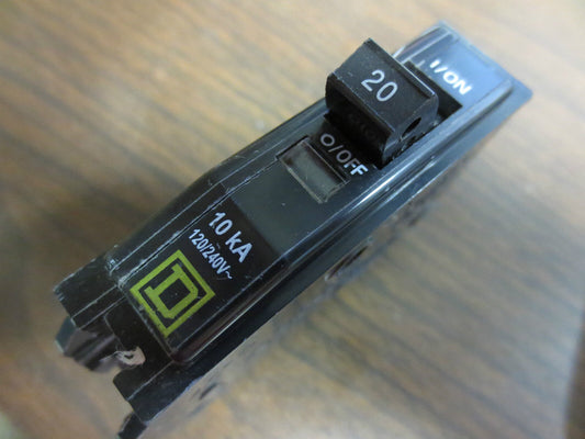 SQUARE D QOB120 20A 10kA 120/240V CIRCUIT BREAKER