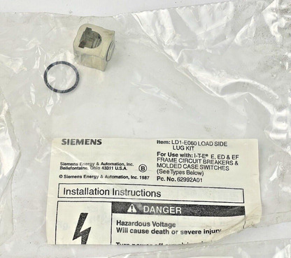SIEMENS **LOT OF 3*** - LD1-E060 - LOAD SIDE LUG KIT - NEW