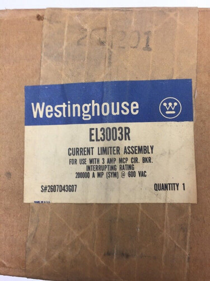 WESTINGHOUSE EL3003R CURRENT LIMITER ASSEMBLY FOR USE WITH 3 AMP MCP CIR BKR