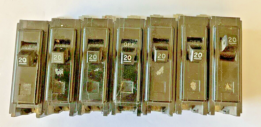 WESTINGHOUSE 20A CIRCUIT BREAKER 120/240VAC ****LOTOF7****