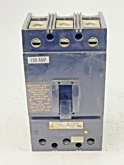 SQUARE D - KAL-3615026M - MAGNETIC CIRCUIT BREAKER - 150 AMP, 3 POLE, 600 VAC