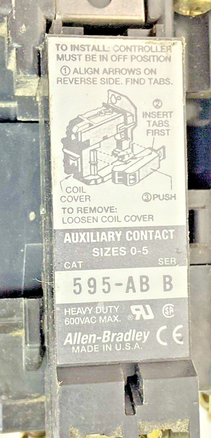 ALLEN BRADLEY 505-AOD STARTER SER.C CB236 COIL W39 HEATERS W/595-AB
