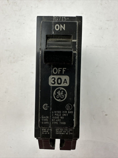 GE THQB130 CIRCUIT BREAKER 30AMP 1POLE 120/240VAC