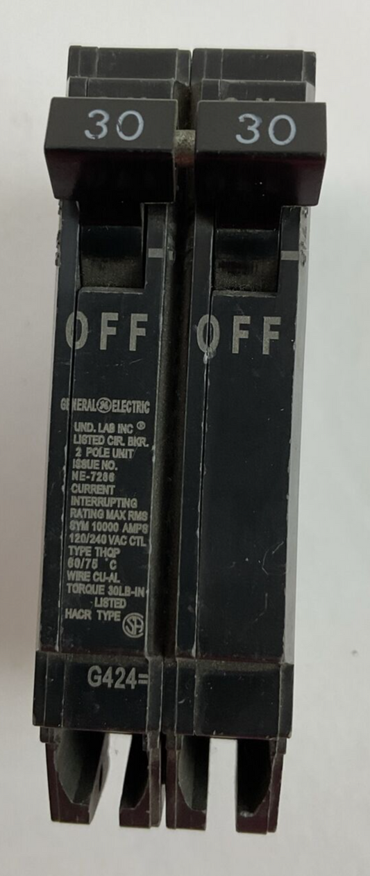 GE THQP230 CIRCUIT BREAKER 2POLE 30AMP 120/240VAC