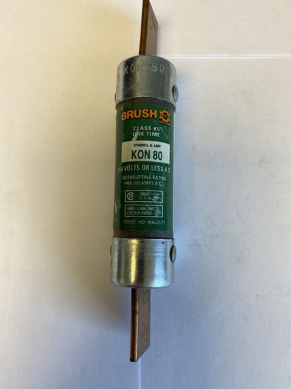 Brush/Reliance KON80 80A 250V Fuse "Lot of 2"