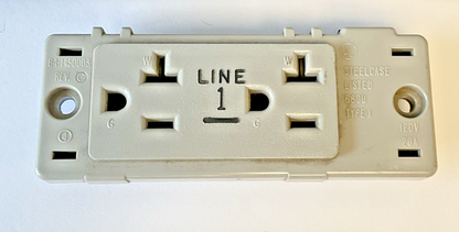 STEELCASE 986832DA20S PLUG PANEL RECEPTACLE 120V 20A 660U REV.C***LOTOF9***