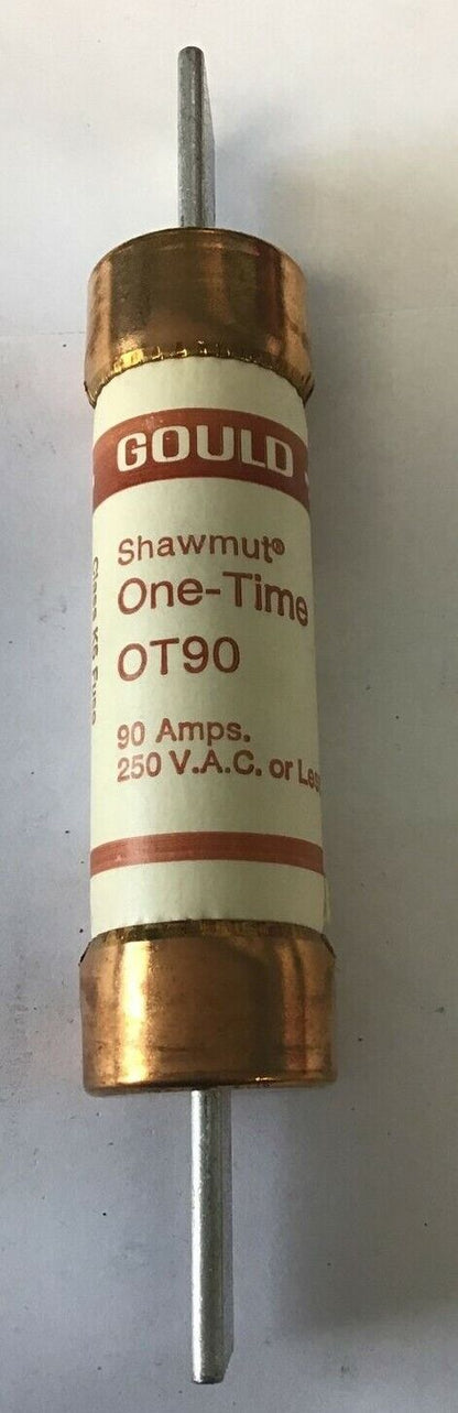 GOULD SHAWMUT OT90 ONE TIME FUSE 90A 250V  ***LOTOF5***