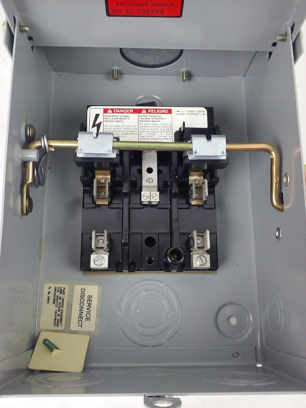 I-T-E SIEMENS NR-321 SER. A, ENCLOSED SWITCH, 30A, 240V, 2PH, TYPE 3R, FUSIBLE