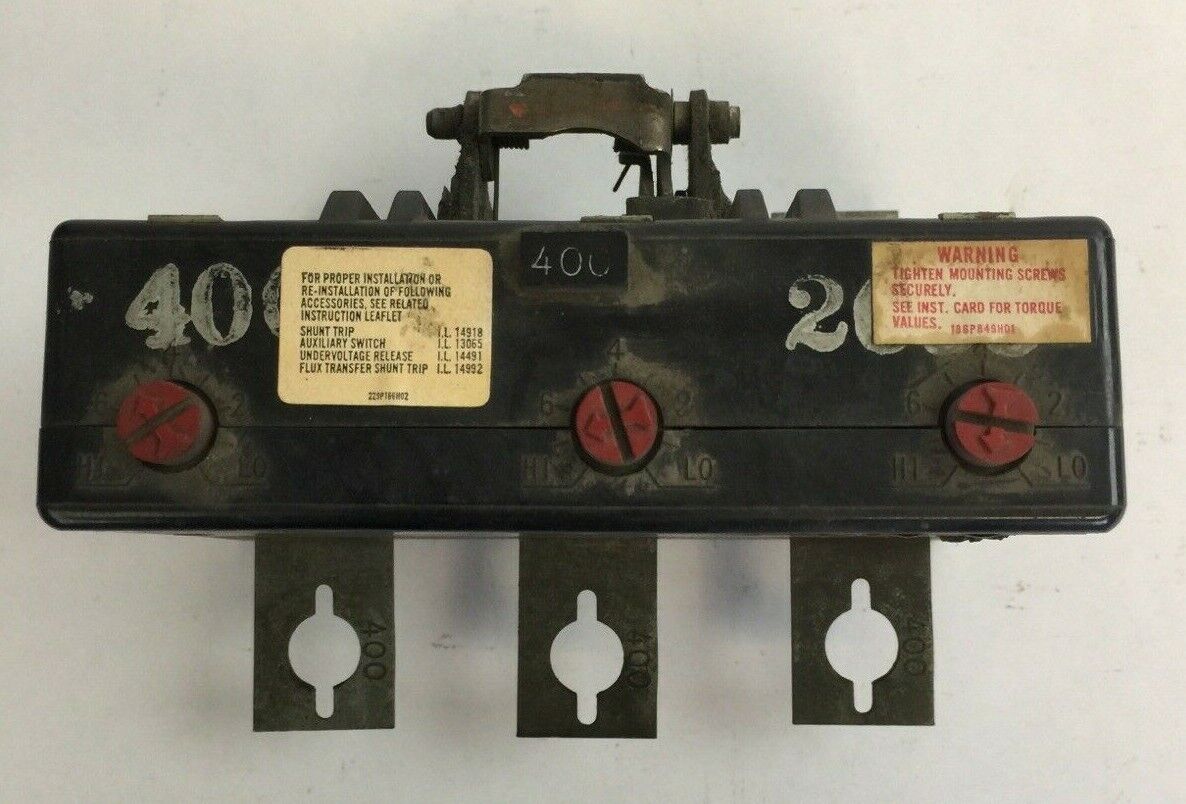 WESTINGHOUSE HLB34000TM TRIP UNIT 400A 3POLE MAG TRIP ADJ 2000-4000A 5680D04G68
