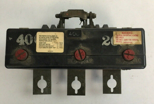 WESTINGHOUSE HLB34000TM TRIP UNIT 400A 3POLE MAG TRIP ADJ 2000-4000A 5680D04G68