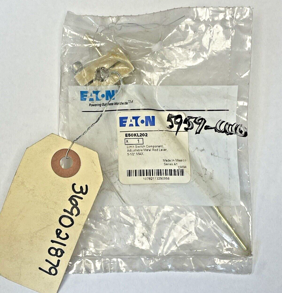 EATON - E50KL202 A1 - LIMIT SWITCH COMPONENT - ADJUSTABLE ROD LEVER - 5-1/2" MAX