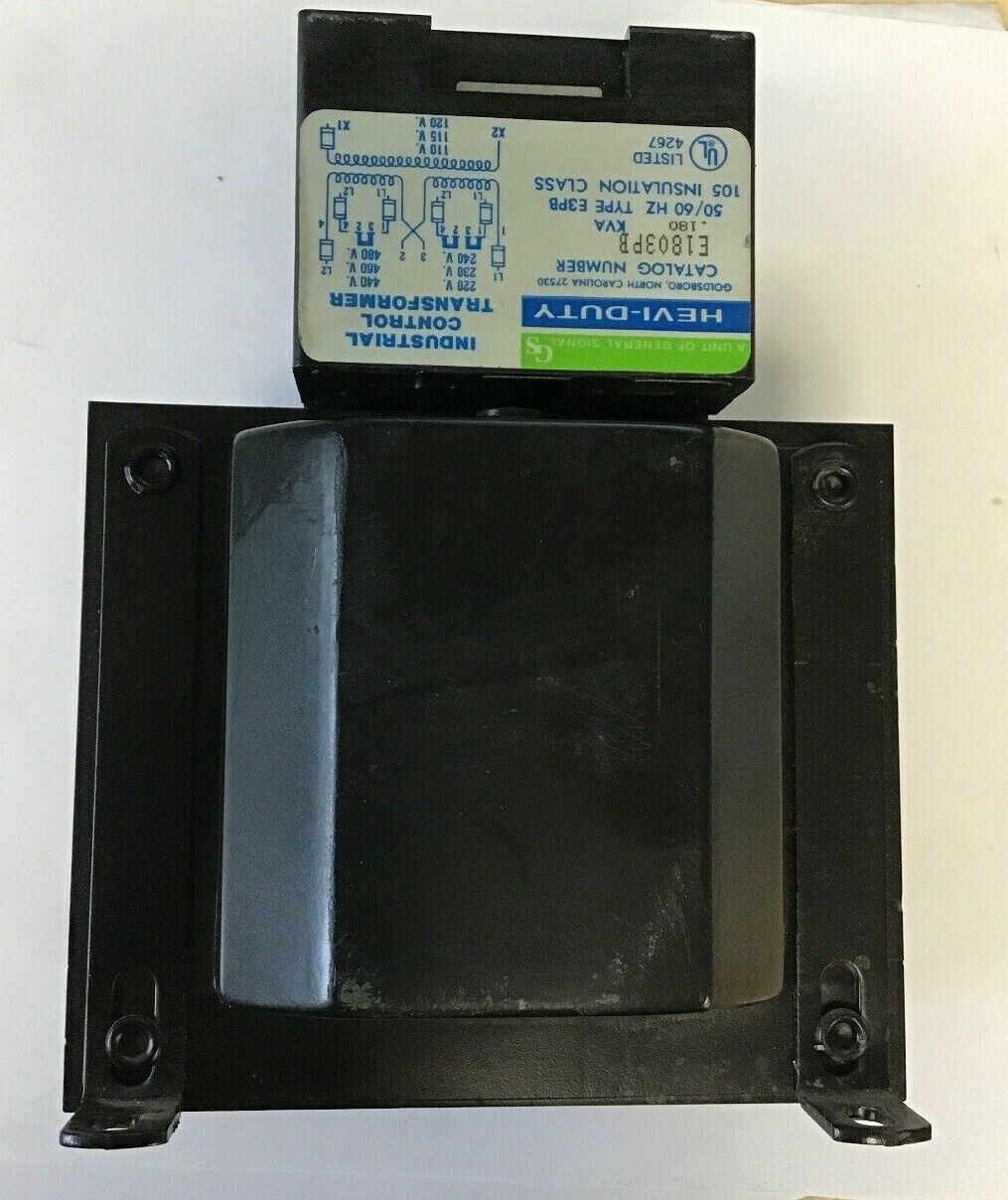 GENERAL SIGNAL E1803PB INDUSTRIAL CONTROL TRANSFORMER .180KVA 50/60HZ TYPE E3PB