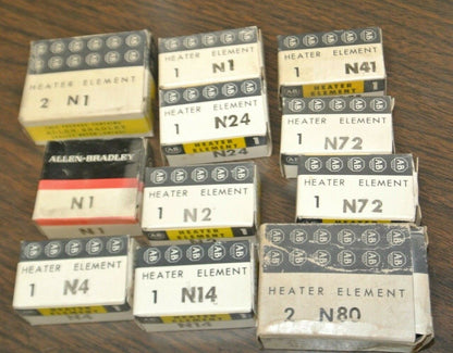 LOT of 14 / ALLEN-BRADLEY N-SERIES THERMAL OVERLOAD HEATER ELEMENTS / LIST BELOW