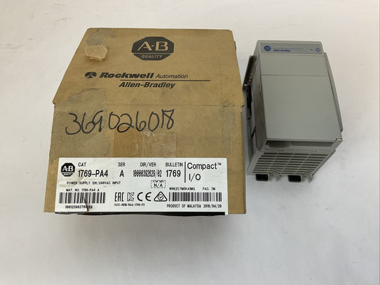 ALLEN BRADLEY 1769-PA4 SER A POWER SUPPLY F/W REV NA DIR/VER 10000392629/02 120/
