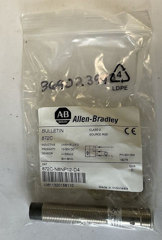 ALLEN BRADLEY 872C-N8NP12-D4 INDUCTIVE PROXIMITY SENSOR SER.E 30VDC