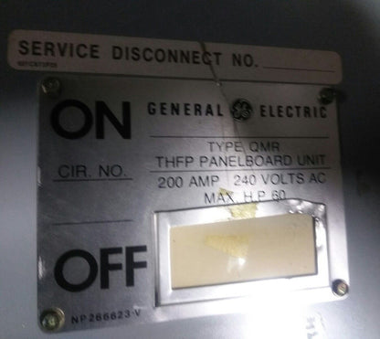 General Electric GE QMR THFP324 200 Amp, 240VAC, 3-Pole Panelboard SWITCH Unit