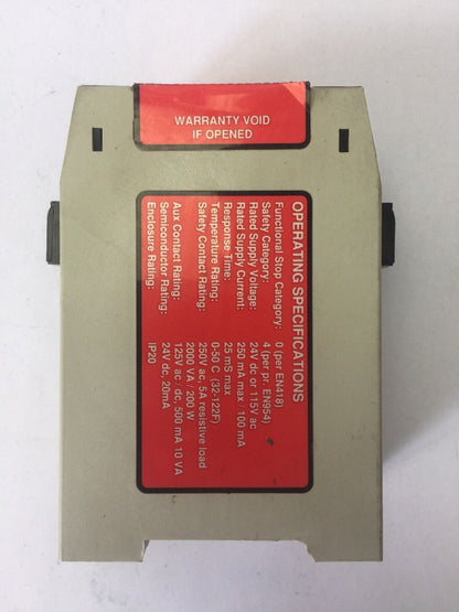 BANNER ES-GA-5A MACHINE SAFETY RELAY 24VDC OR 115VAC 250mA/100mA