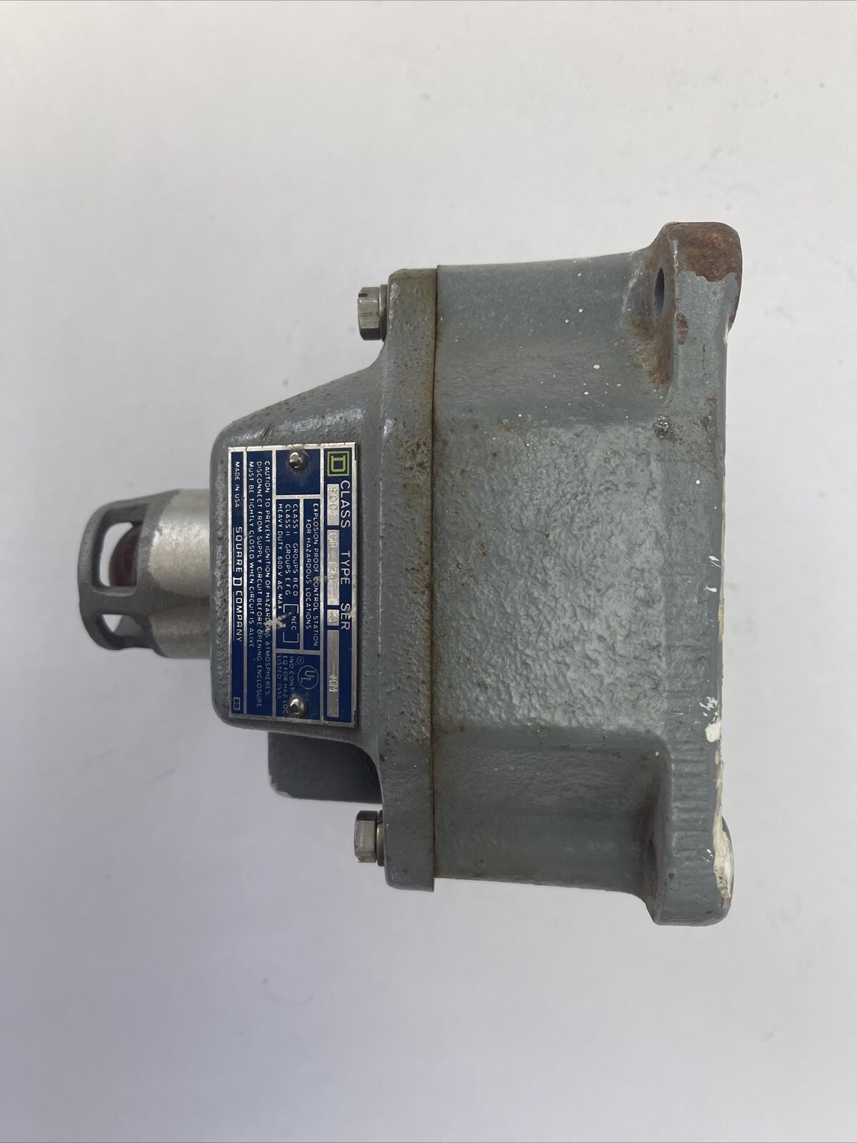 SQUARE D CLASS 9001 TYPE GR-128 SER A EXPLOSION PROOF CONTROL STATION LAMP 120V