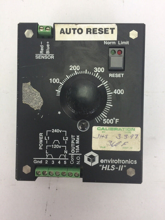 ENVIROTRONICS HLS-II TEMPERATURE CONTROL PANEL