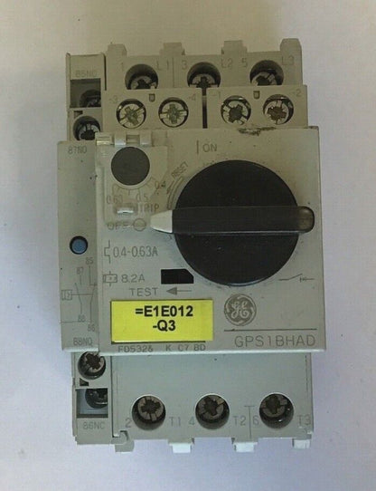 GENERAL ELECTRIC GPS1BHAD MANUAL MOTOR STARTER GPAE11LLA& (2) GPAC10FBA