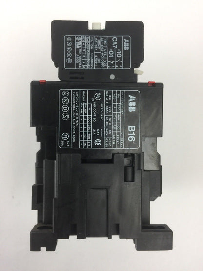 ABB B16-40-00 CONTACTOR 600V 21A COIL 120V 60HZ 110V 50HZ CA7-10-01