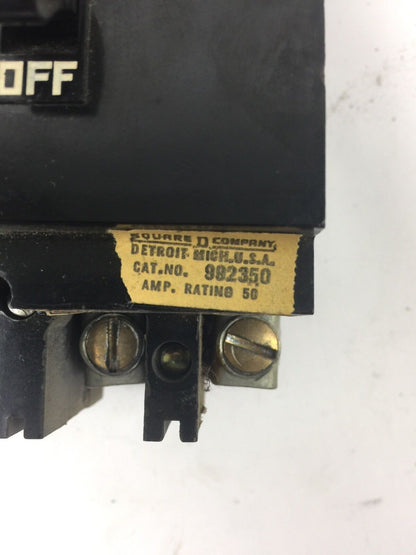 SQUARE D 992350 50 AMP 3 POLE 240 V CIRCUIT BREAKER