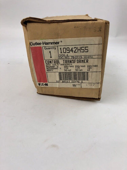 CUTLER HAMMER 10942H55 SERIES A CONTROL TRANSFORMER, 250V, NEW