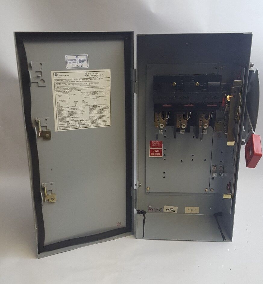 GENERAL ELECTRIC THN3361M, SAFETY SWITCH, 30A, 600VAC, 250V 1, 5, 12 ENCLOSURE