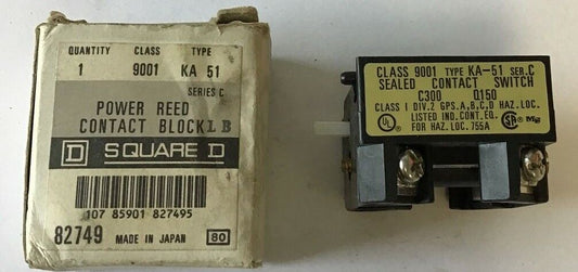 SQUARE D 9001 KA 51 POWER REED CONTACT BLOCK LB SER.C