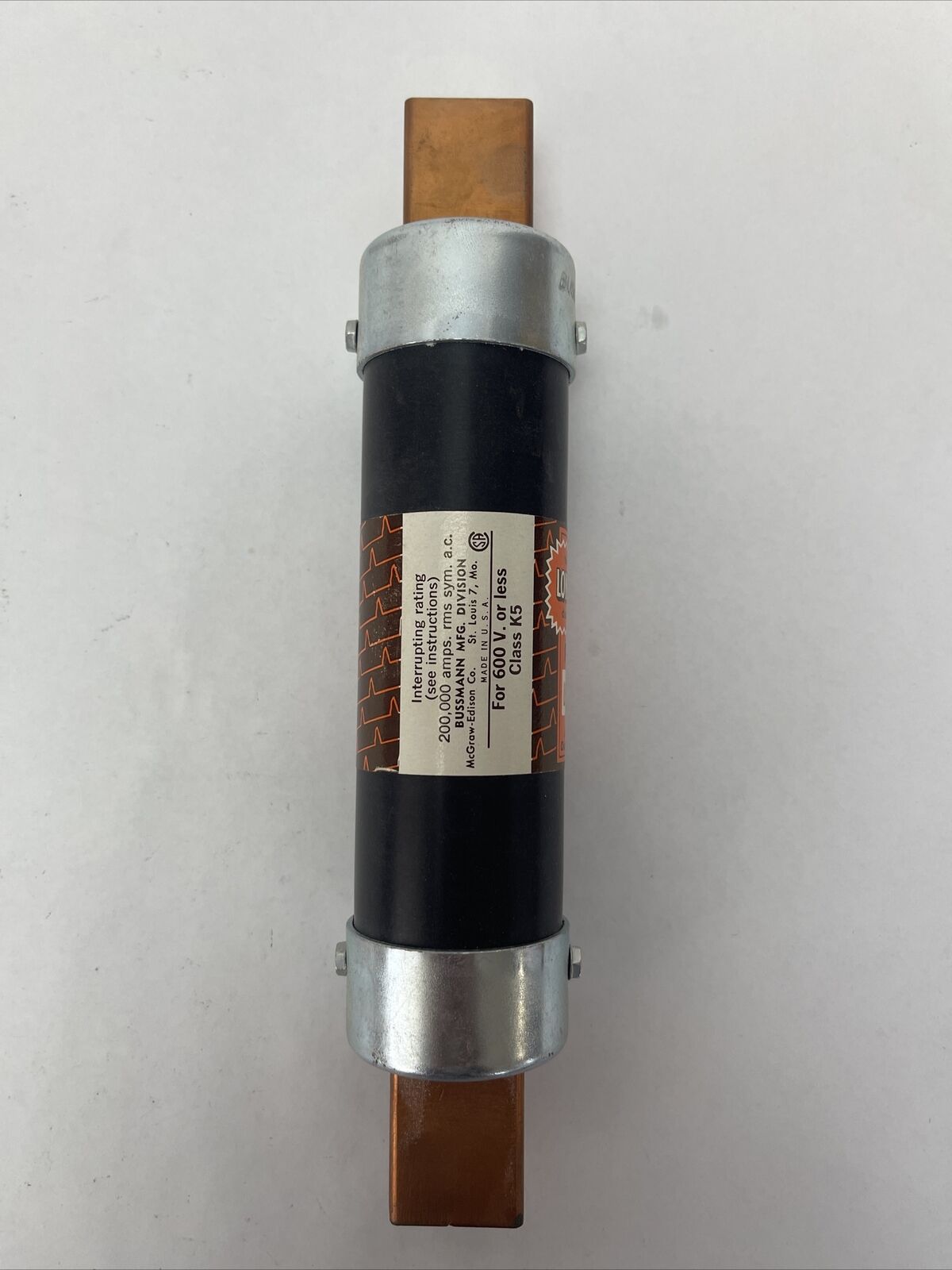 BUSS LPS175 TIME-DELAY LOW-PEAK DUAL-ELEMENT FUSE 175AMP 600V CLASS K5