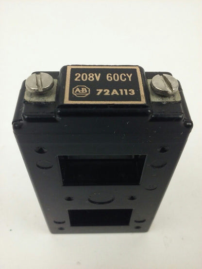 ALLEN BRADLEY 72A113 COIL 208V @ 60HZ, SIZE 2, NEW OTHER, EXCELLENT CONDITION