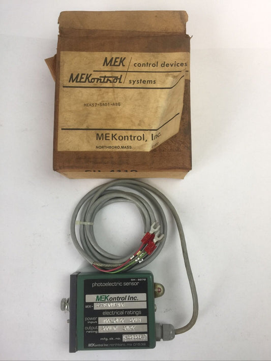 MEKONTROL MEK57-SA01-ABG PHOTOELECTRIC SENSOR OUTPUT 200MA@ 30VDC INPUT 10-36VDC