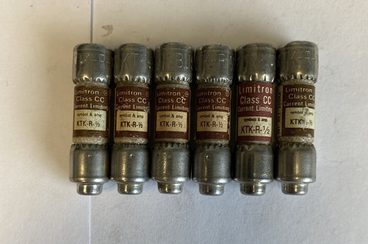 Bussmann Limitron KTK-R-1/2 1/2A 600V Fuse "Lot of 6"