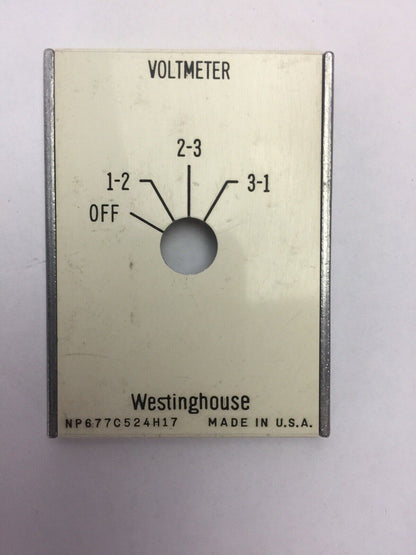 WESTINGHOUSE 505A702G04 TYPE W2 SWITCH 600V 20A ROTARY SWITCH NO HANDLE