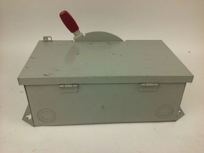 WESTINGHOUSE, HUN362, SAFETY SWITCH, 60A, 600V, 3P, TYPE 1 INDOOR, MISSING PARTS