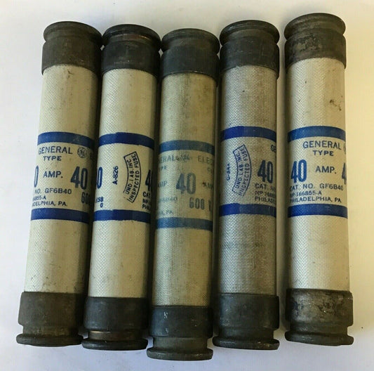 GENERAL ELECTRIC GF6B40 FUSE TYPE CLF 600V 40AMP ***LOTOF5***