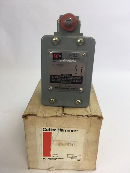 CUTLER HAMMER 10316H2178A LIMIT SWITCH 600VAC PILOT DUTY 3984