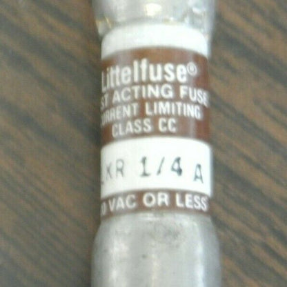 LOT of 5 / LITTELFUSE KLKR1/4 FUSE / 1/4A / 600V / NEW SURPLUS KLKR-1/4