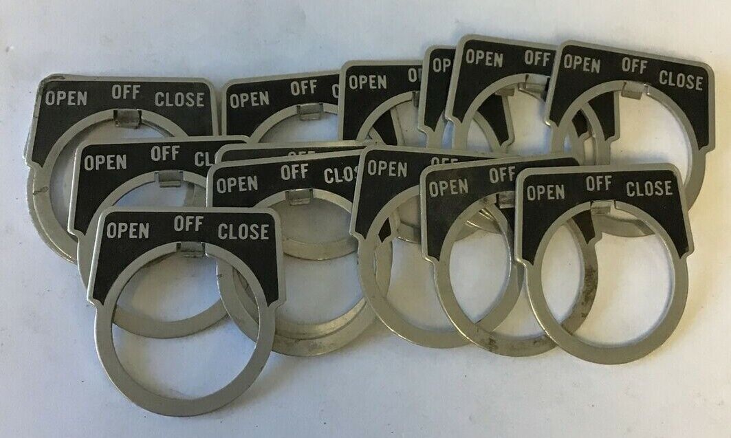 UNBRANDED LEGEND PLATE OPEN/OFF/CLOSE ***LOTOF14***