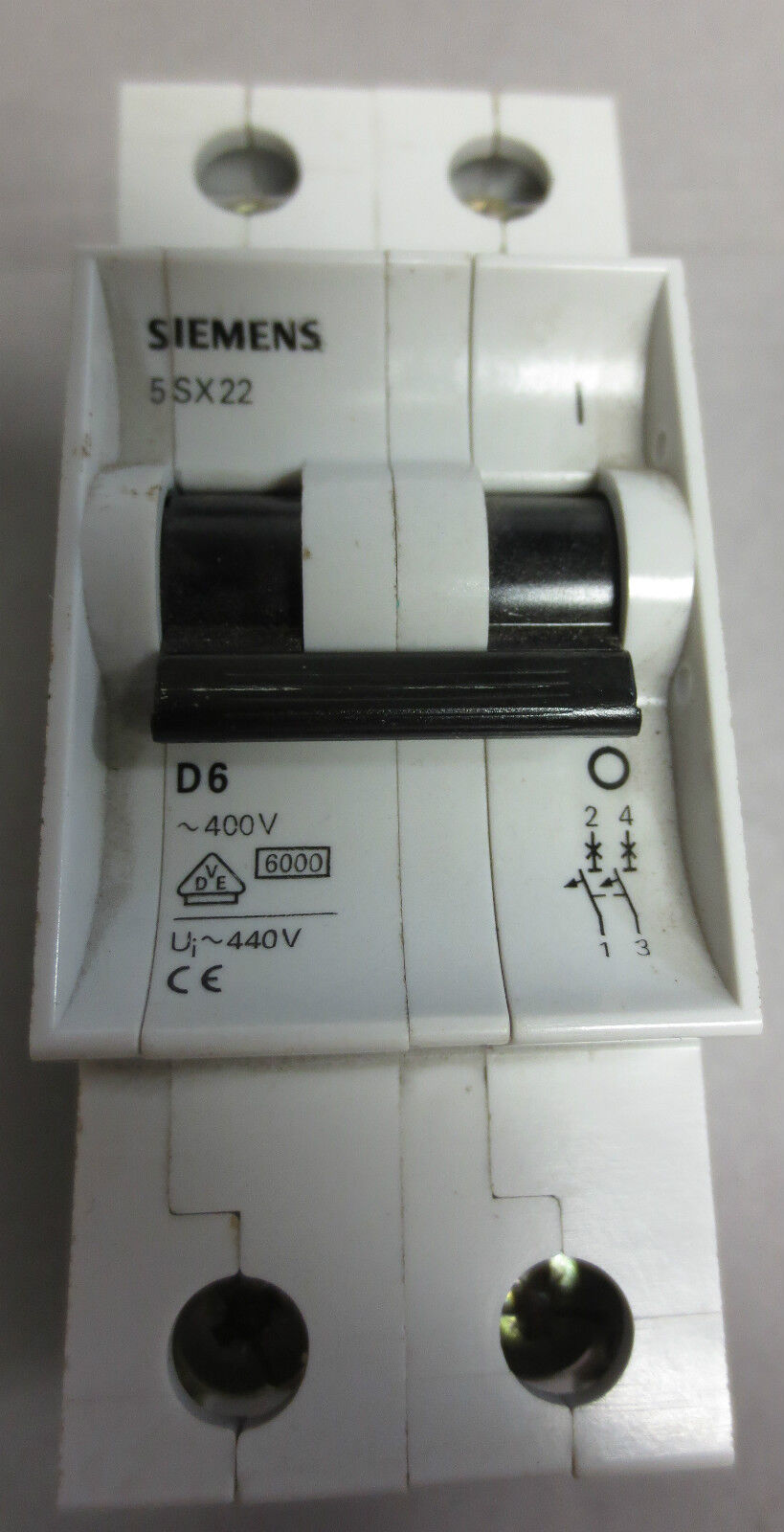 SIEMENS 5SX22 D6 CIRCUIT BREAKER 2-POLE 400VAC - 5SX2