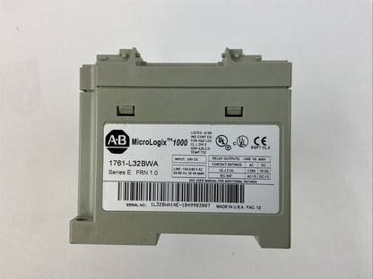 ALLEN BRADLEY 1761-L32BWA SER E FRN 1.0 MICROLOGIX 1000 CONTROLLER