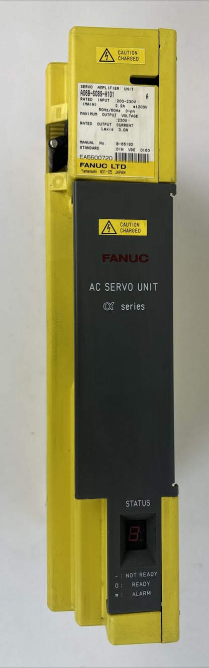 FANUC A06B-6089-H101 SERVO AMPLIFIER SER A OUTPUT 230VAC 3.0A INPUT 200-230VAC
