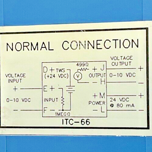 PRIBUSIN ITC-66 ISOLATED SIGNAL CONDITIONER 24VDC 80MA