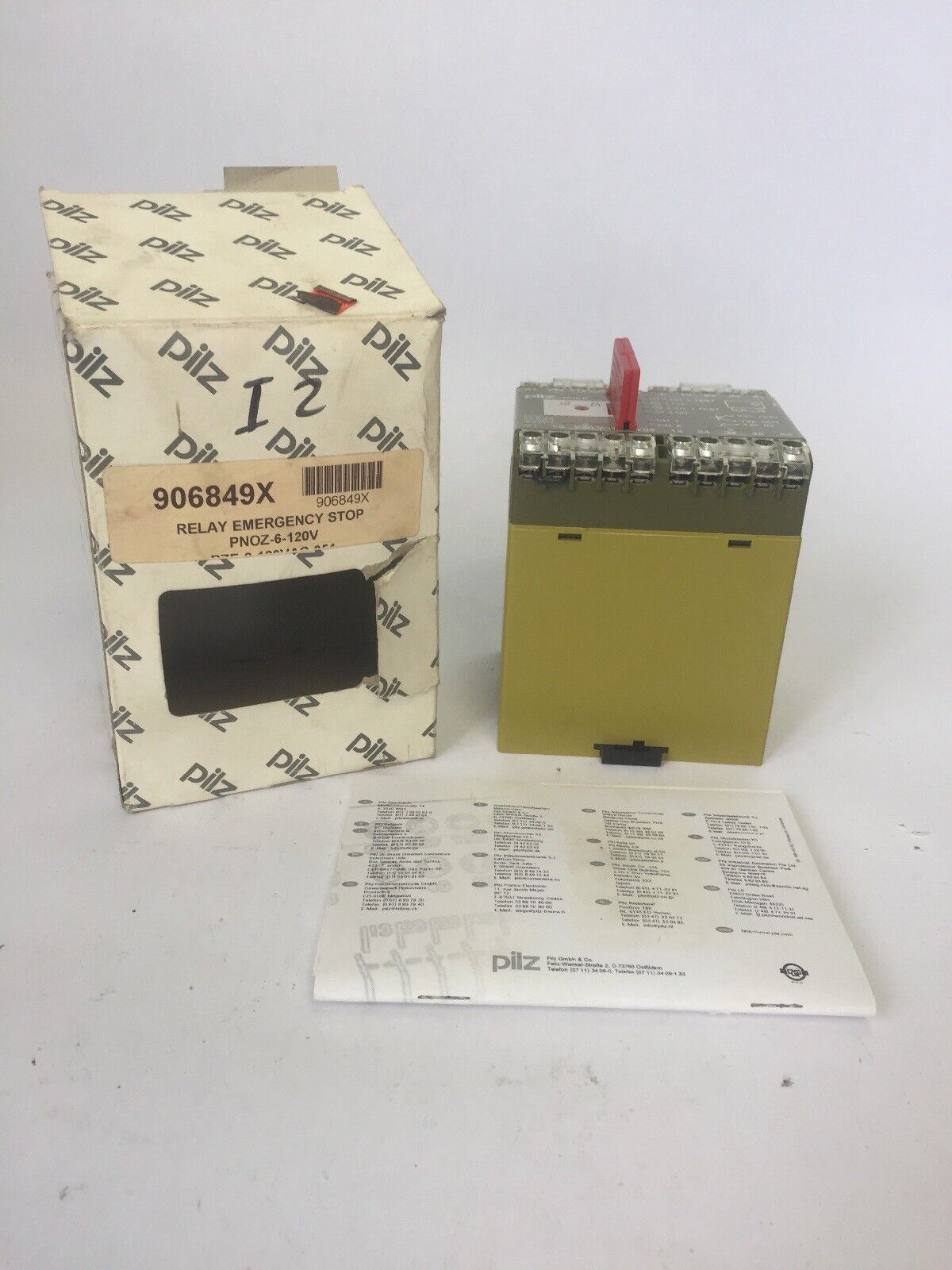 PILZ PNOZ 6 120VAC 6,0 VA 50-60HZ