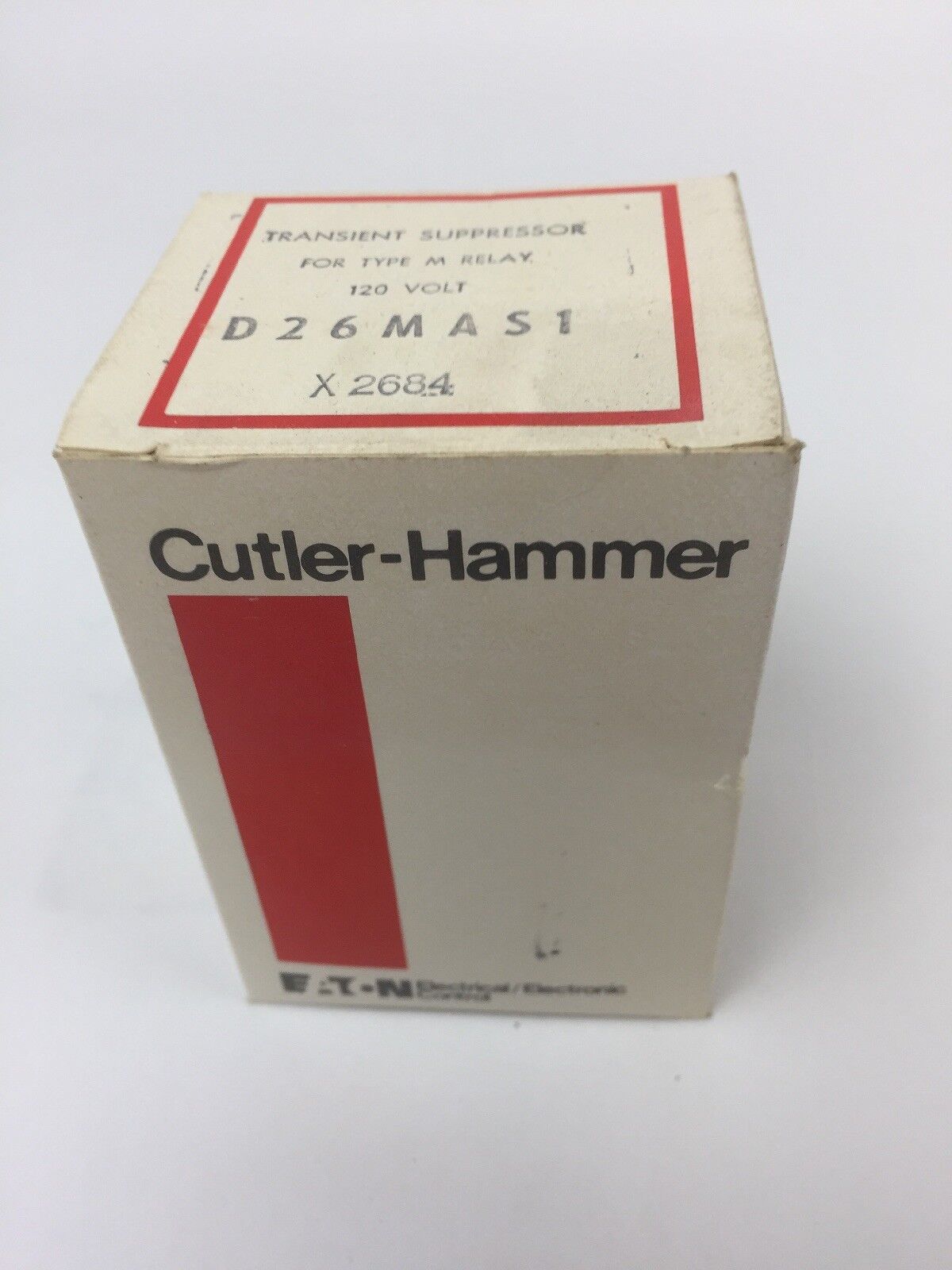 CUTLER HAMMER D26MAS1 TRANSIENT SUPPRESSOR FOR TYPE M RELAY 120 VOLT