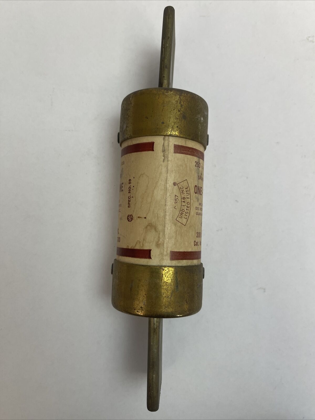 SHAWMUT OT300 ONE-TIME CLASS K-5 FUSE 300AMP 250VAC